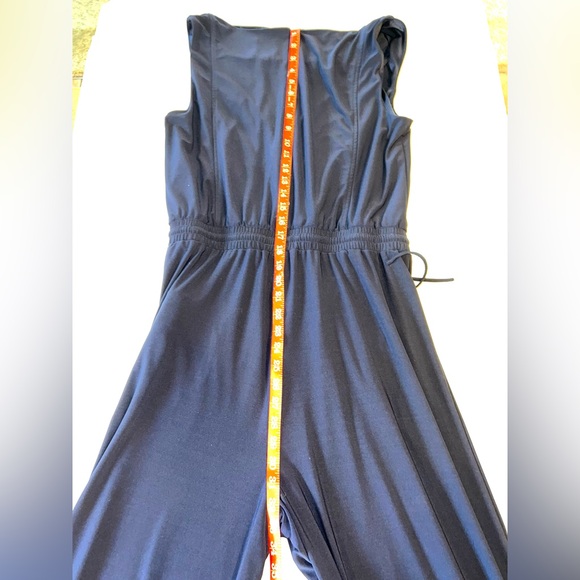 Vince Camino Women’s Wide Leg Blue Jumpsuit Sz L Casual Office Church Boho - Picture 2 of 12